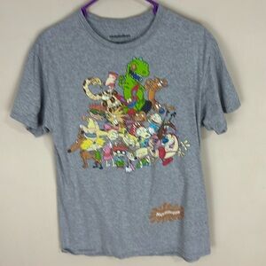 Y2K Gray Nickelodeon 90s TV Shows Gray Tee T-shirt Size Medium